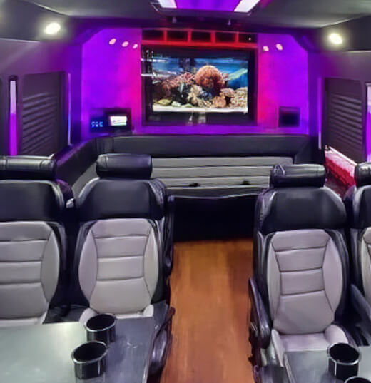 led lighting on party bus